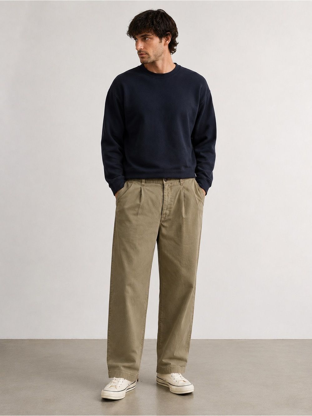 Abercrombie & Fitch Men’s Wide Leg Khaki Pants Cotton Size 36”W 25”L Tan *Notes